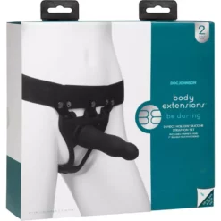 Doc Johnson 17,8 X 4,4 Cm Body Extensions Strap-On - BE Daring Black -Volwassen Speelgoed Geschaft 0800 06 bx 7