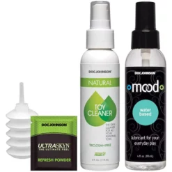 Doc Johnson Vac-U-Lock Dual Density Ultraskyn - Dildo Set - Flesh -Volwassen Speelgoed Geschaft 1051 05 bx dupe2