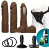 Doc Johnson Vac-U-Lock Dual Density Ultraskyn Dildo Set - Brown 2 Doc Johnson Vac-U-Lock Dual Density Ultraskyn Dildo Set - Brown -Volwassen Speelgoed Geschaft 1051 07 bx 1