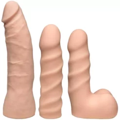Doc Johnson Vac-U-Lock Dual Density Starter Dildo Set - Flesh -Volwassen Speelgoed Geschaft 1051 20 bx dupe2 1