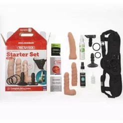 Doc Johnson Vac-U-Lock Dual Density Starter Dildo Set - Flesh -Volwassen Speelgoed Geschaft 1051 20 bx dupe4 1