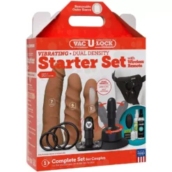 Doc Johnson Vac-U-Lock Dual Density Starter Dildo Set - Tan - Vibration 11 Doc Johnson Vac-U-Lock Dual Density Starter Dildo Set - Tan - Vibration -Volwassen Speelgoed Geschaft 1053 21 bx dupe3