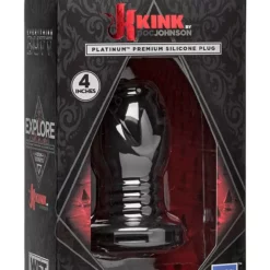 9,9 X 5 Cm KINK By Doc Johnson - Premium Silicone Anal Tunnelplug Medium - Black -Volwassen Speelgoed Geschaft 7824210591943