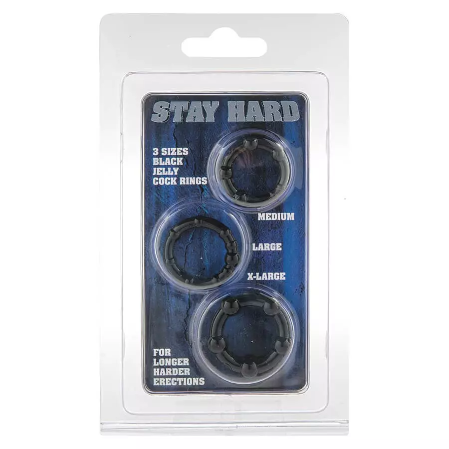 Doc Johnson GET HARD Rings 3er Set Black 4 Doc Johnson GET HARD Rings 3er Set Black – Bild 2