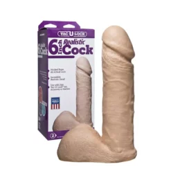 Doc Johnson 16 X 4 Cm Vac-U-Lock Realistic White Cock -Volwassen Speelgoed Geschaft dildo20778 03 min