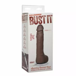 24 X 4,7 Cm Dildo Doc Johnson Bust It Squirting Realistic Cock Brown -Volwassen Speelgoed Geschaft spritzdildo 41762 03 min