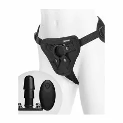 Doc Johnson - Vac-U-Lock Supreme Harness With Vibrating Plug - Black -Volwassen Speelgoed Geschaft supreme harness with vibrating plug black3